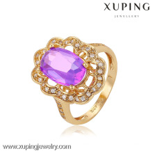 13553 Xuping schmuck 18 karat gold farbe überzogen mode hochzeit ringe charme design frauen schmuck ring